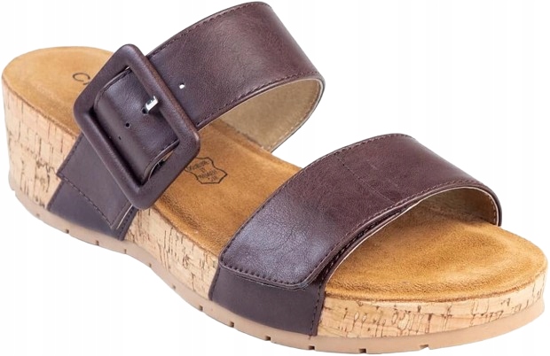 Chattawak Klasické Hnědé Nazouváky Na Korkové Podrážce 38 J3A