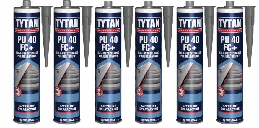 6xTYTAN Klej Uszczelniacz Pu 40 Fc Poliuretanowy 300 ml Biały