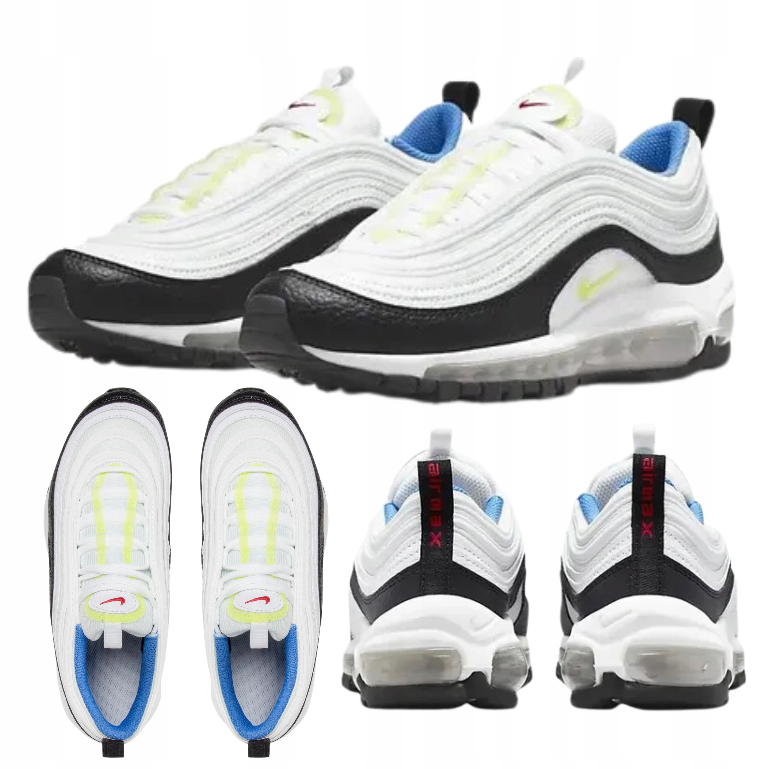 Boty Tenisky Pro Mládež Pohodlné Bílé Kůže Nike Air Max 97 Gs Vel. 38,5