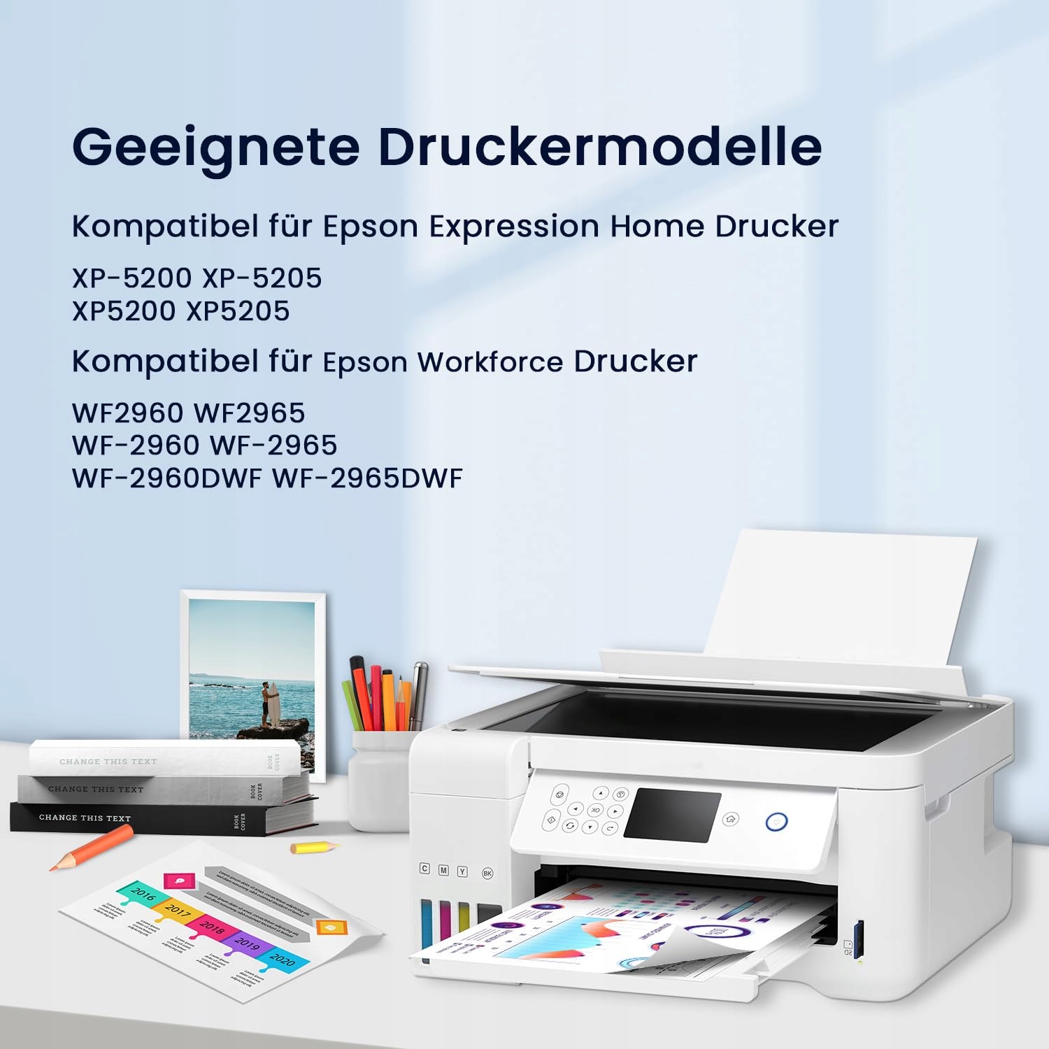 HOOKINK 503XL Tusze Kompatybilne Epson Expression Home Workforce 3 Czarny — miniatura 2
