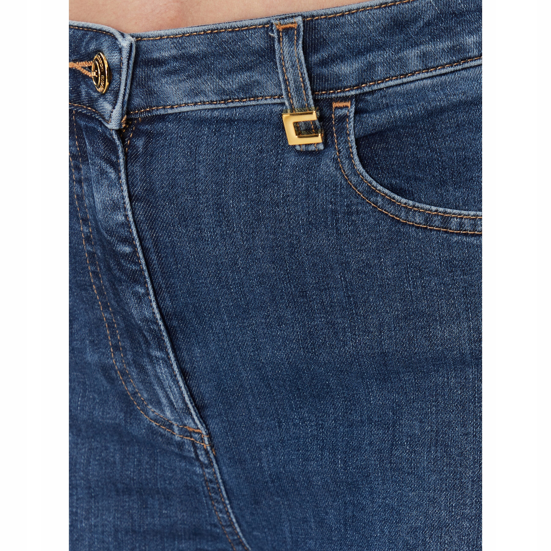 Elisabetta Franchi Damskie Jeansy Granatowy PJ86I51E2