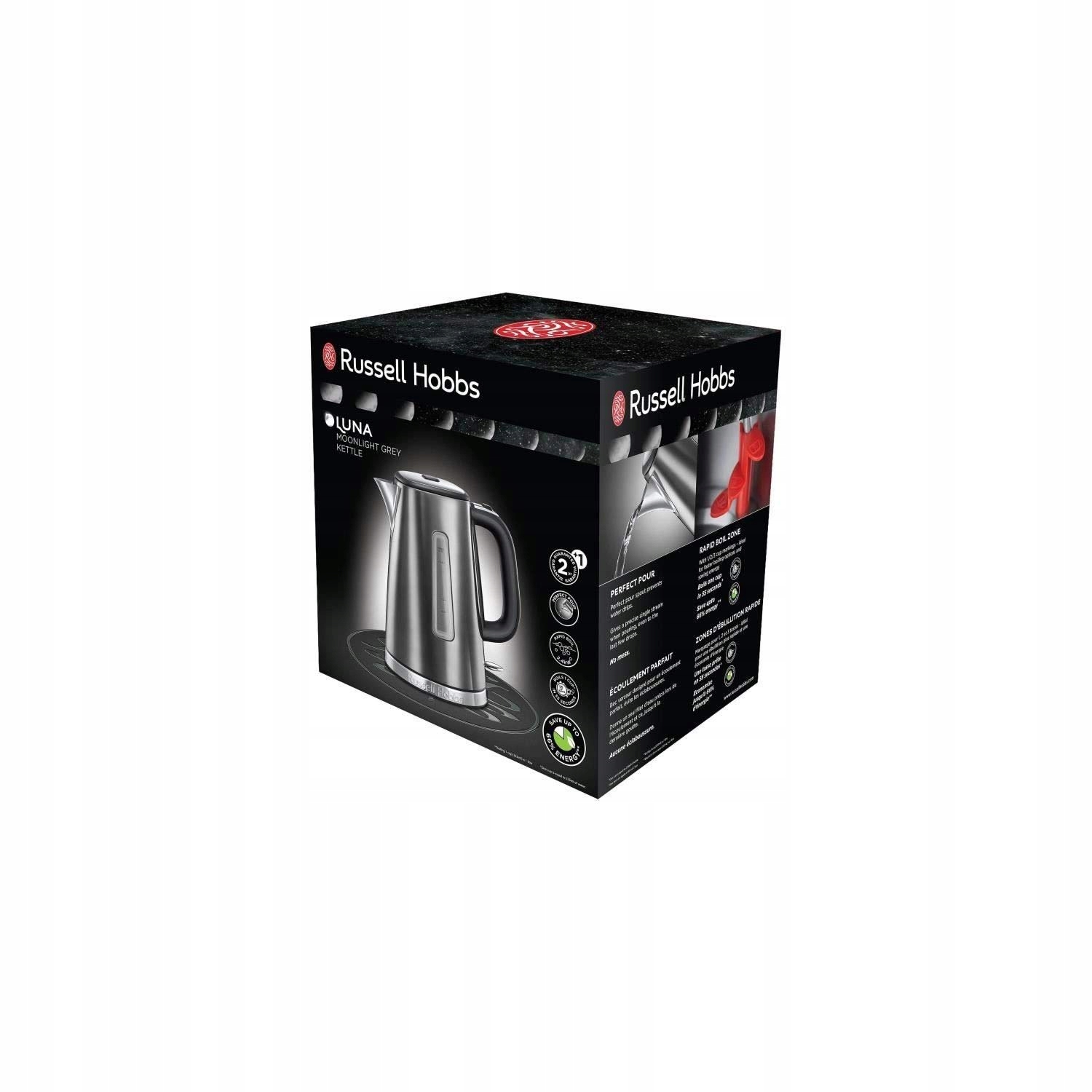 RUSSELL HOBBS Czajnik Elektryczny 1,7L 2400W Stalowy Filtr Wskaźnik Wody — miniatura 5