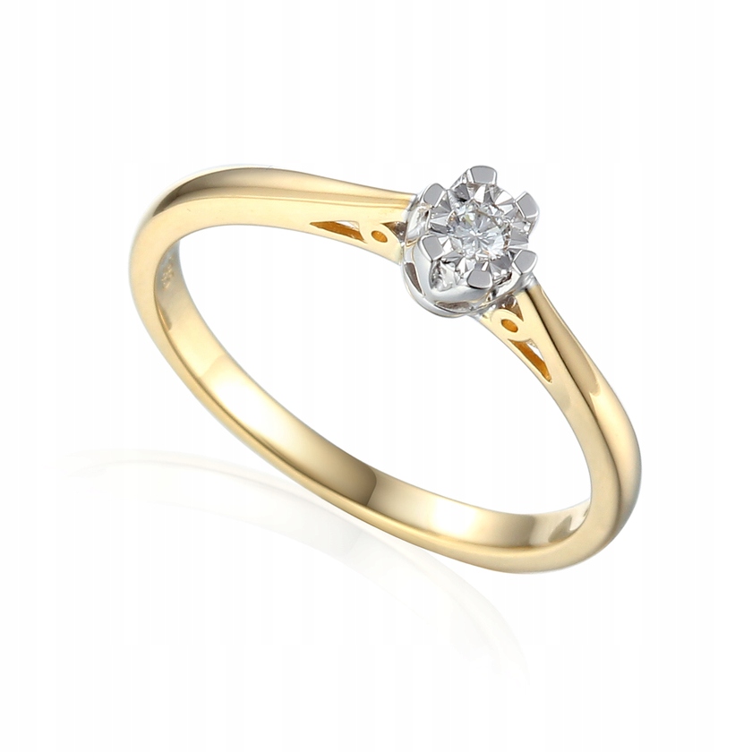 Prstýnek Au 585 s diamantem R58899 velikost 9