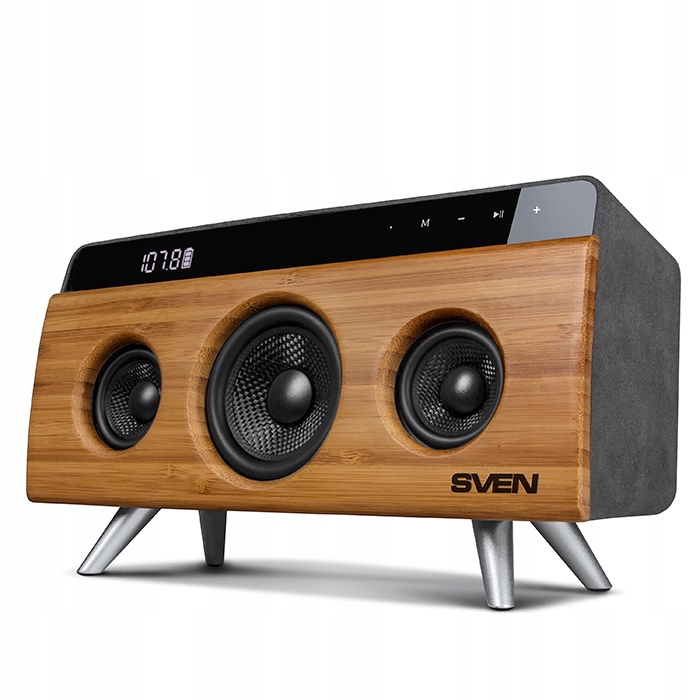 Sven HA-930 Bamboo 30W radio, bluetooth, głośnik przenośny,