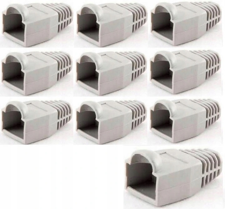 

Osłonka gumowa do wtyku RJ45 10 sztuk szara biała