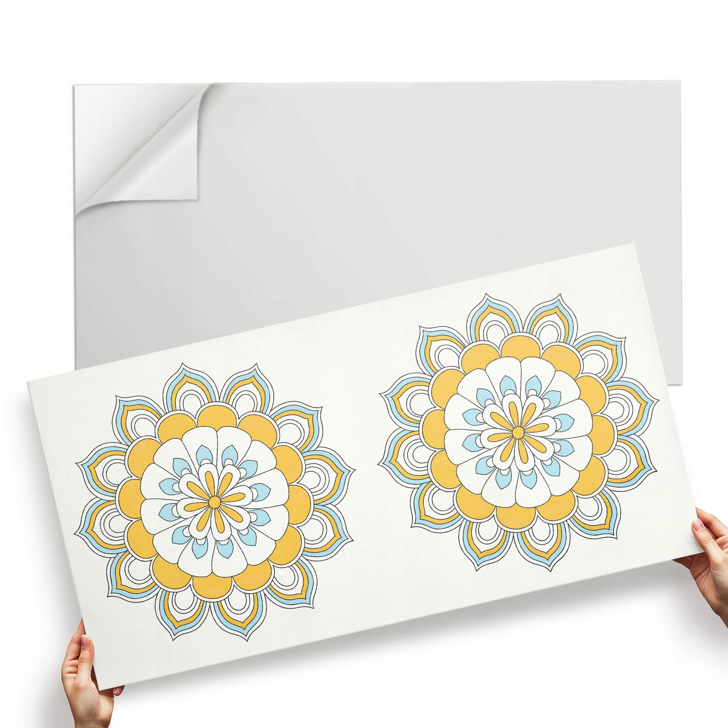 Vinylový podlahový panel Vzor mandaly s květinovými akcenty 120 x 60 cm
