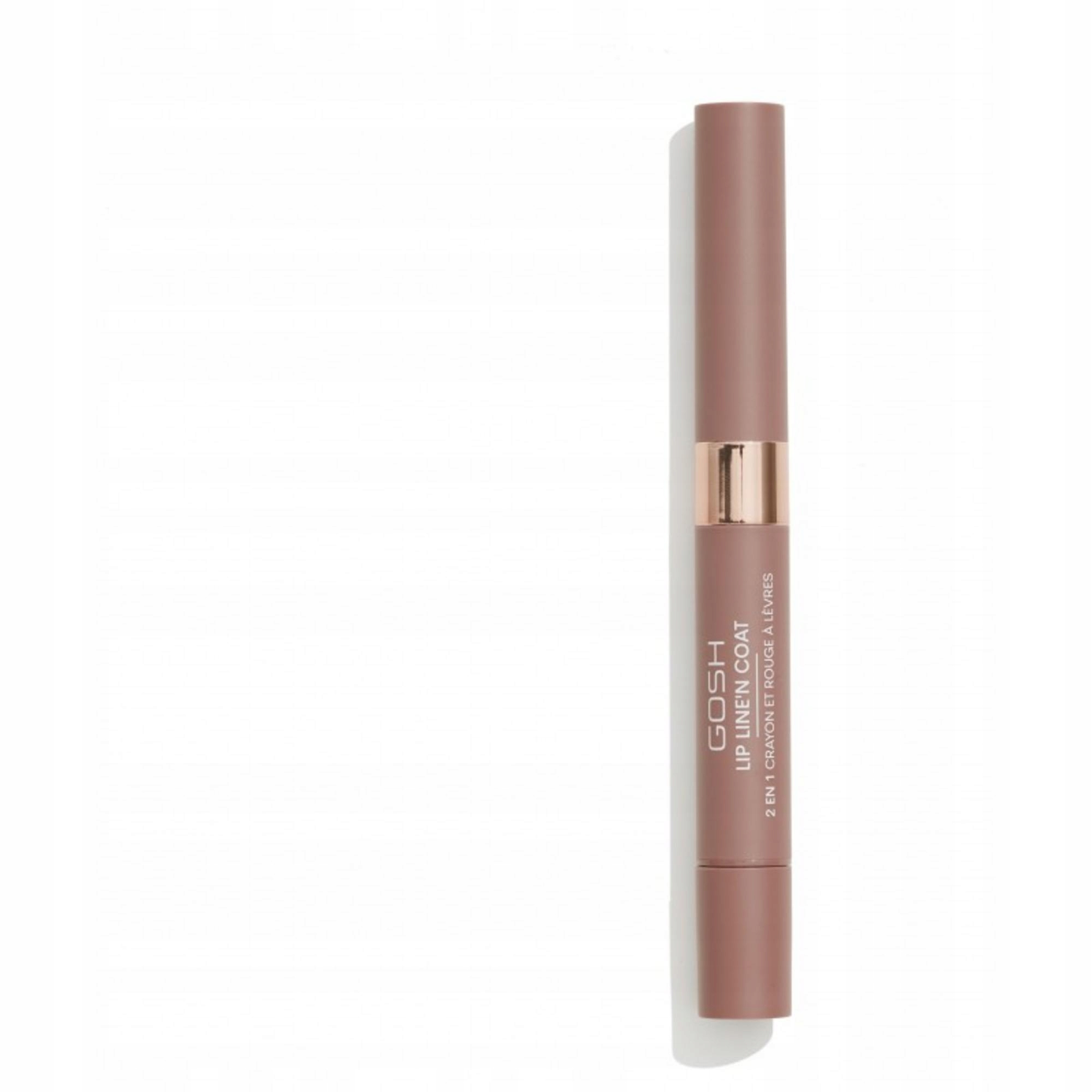Gosh, Linka na rty a rtěnka 2 v 1, 002, Burnt Cinnamon, 2 ml