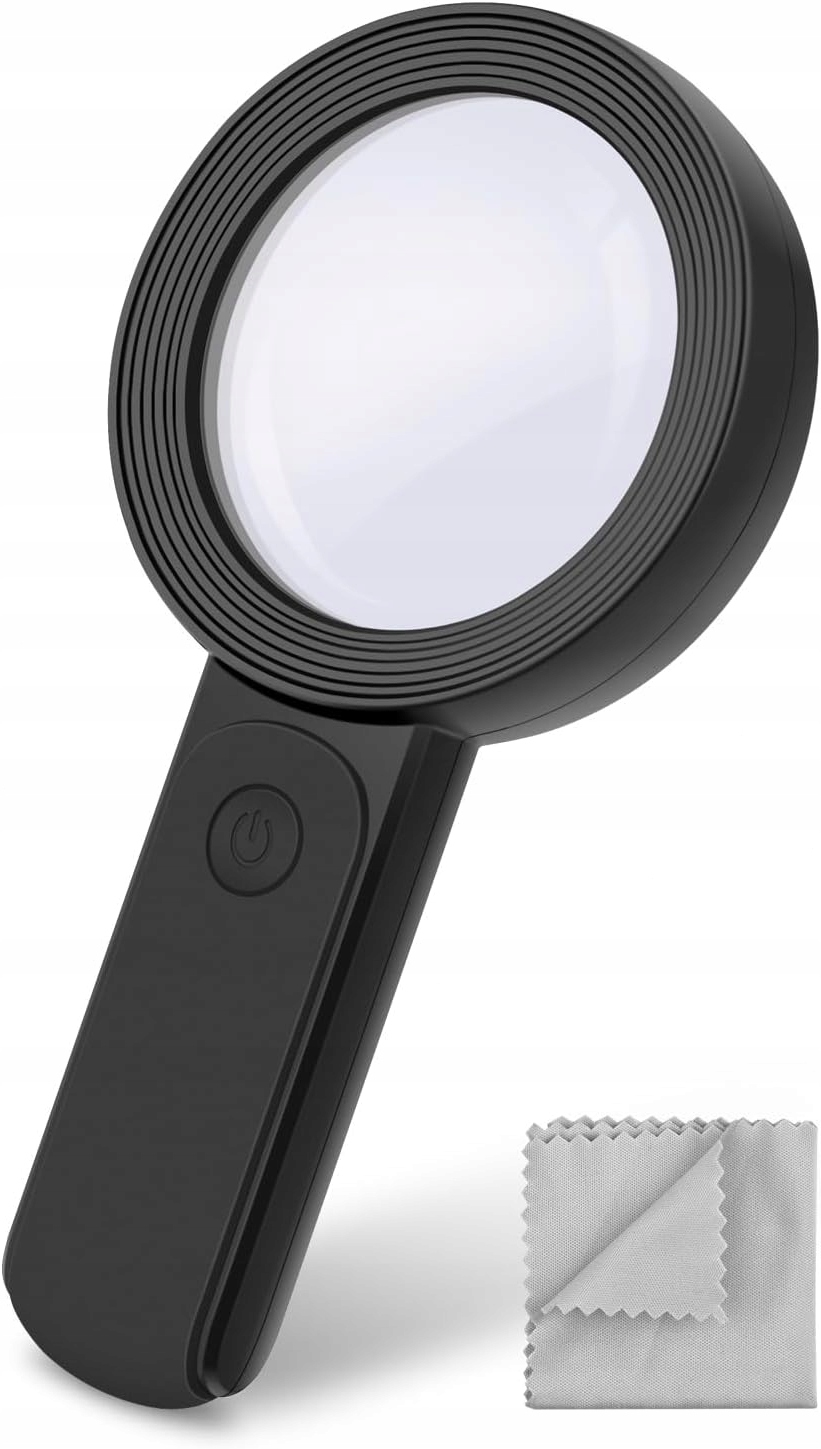 LUPA Z OSWIETLENIEM 30X DUALNA SOCZEWKA LED 3 TRYBY DLA SENIORÓW