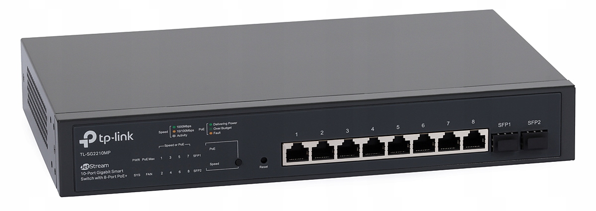 Switch 8xPoE 2xSFP TL-SG2210MP TP-Link