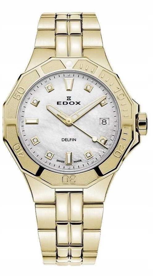 Dámské Hodinky Edox 53020 37 Jm Nadd Delfín The Original Diver Lady Diamonds