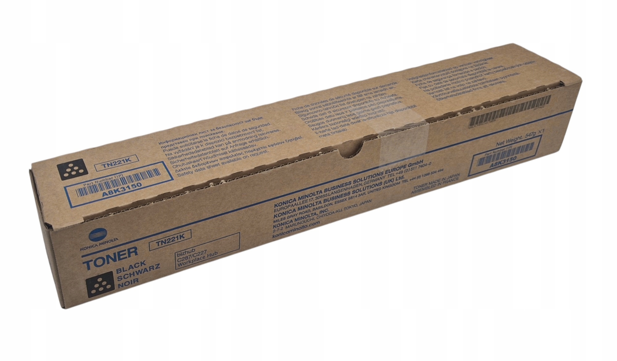 Toner Konica Minolta TN-221K A8K3150 Černý Bizhub C227 C287