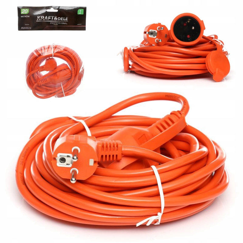 

Przedłużacz Ogrodowy Budowlany Klapa 20m KD4024