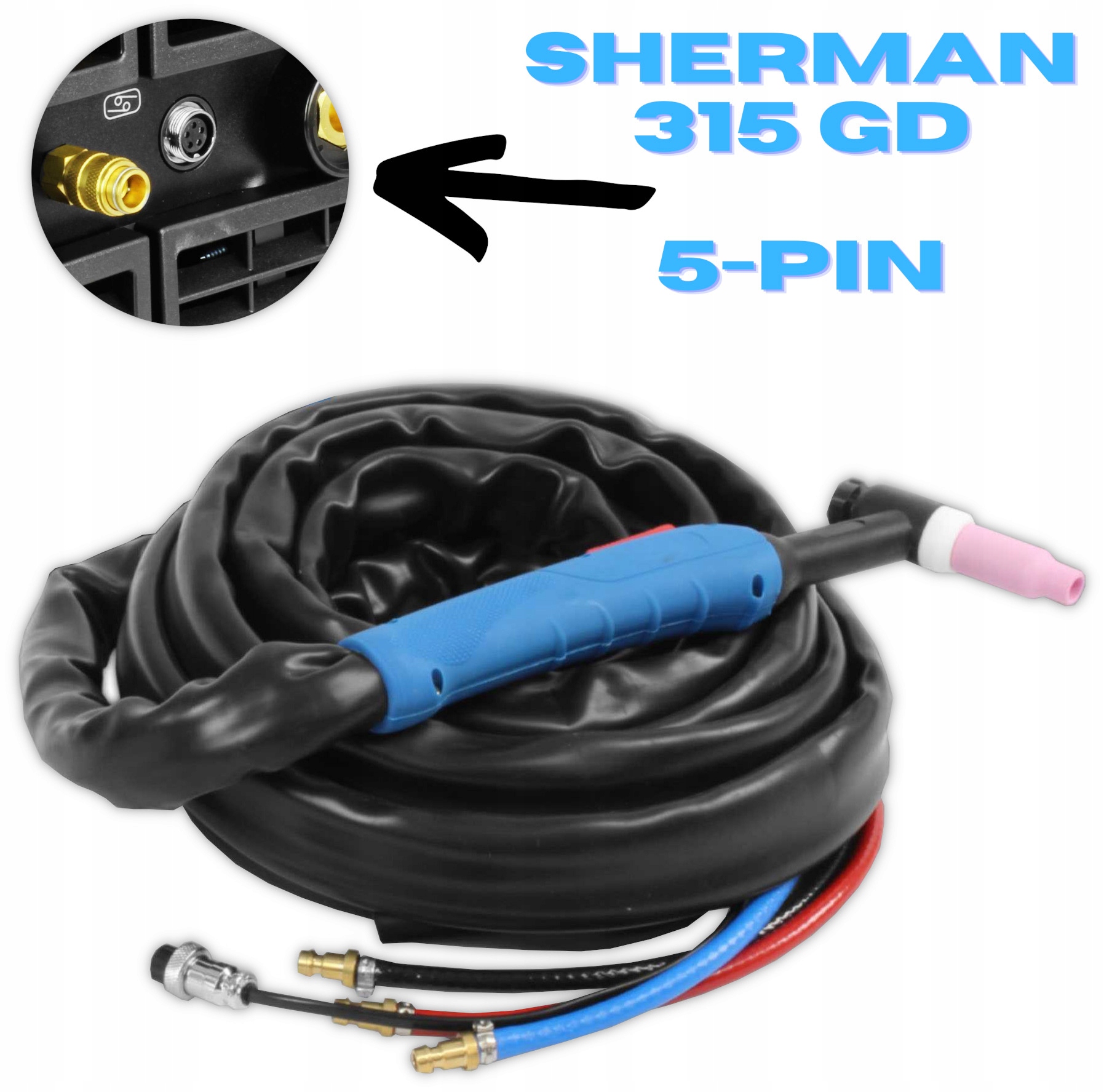 Uchwyt T-18F/4m Ergo 35-50 wtyk 5-pin do urządzenia Sherman Digitig 315 Gd