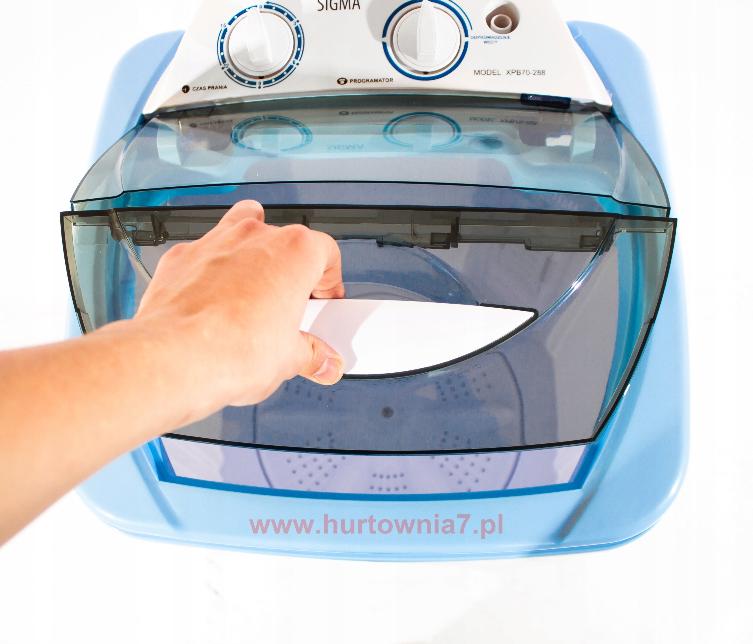 PRALKA WIRNIKOWA 7KG JAK DAWNIEJ POJEMNA PRZENOŚNA Kolor dominujący biały