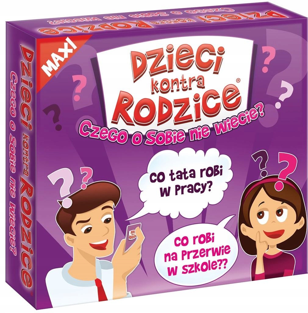 Dzieci Kontra Rodzice Wciągająca PLANSZÓWKA FAMILIJNA Rozgrywka Dziecięca Wydawca Kangur