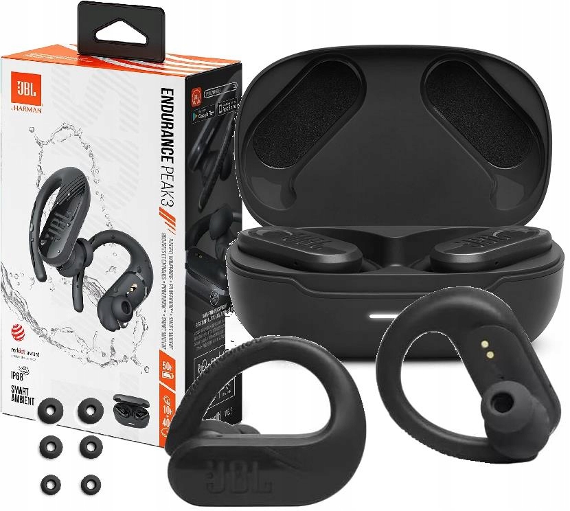 Sluchátka Jbl Endurance Peak 3 bezdrôtové športové slúchadlá čierne