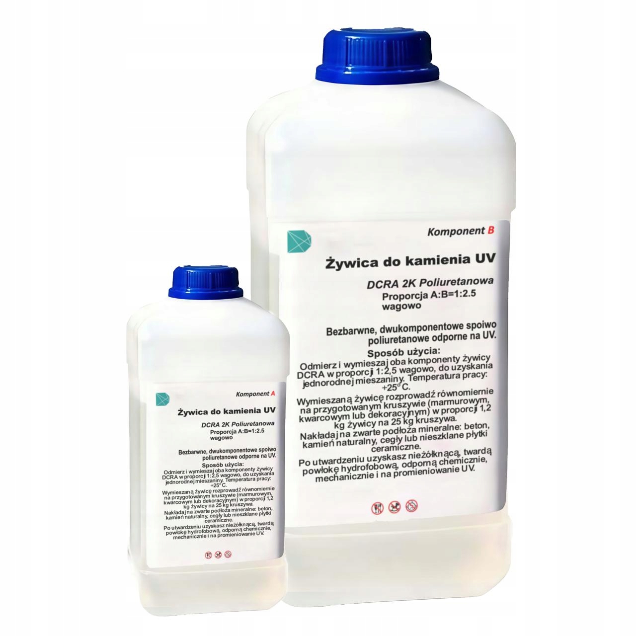 Alifatická 2K polyuretanová Uv odolná pryskyřice pro spojování kamene 14 kg