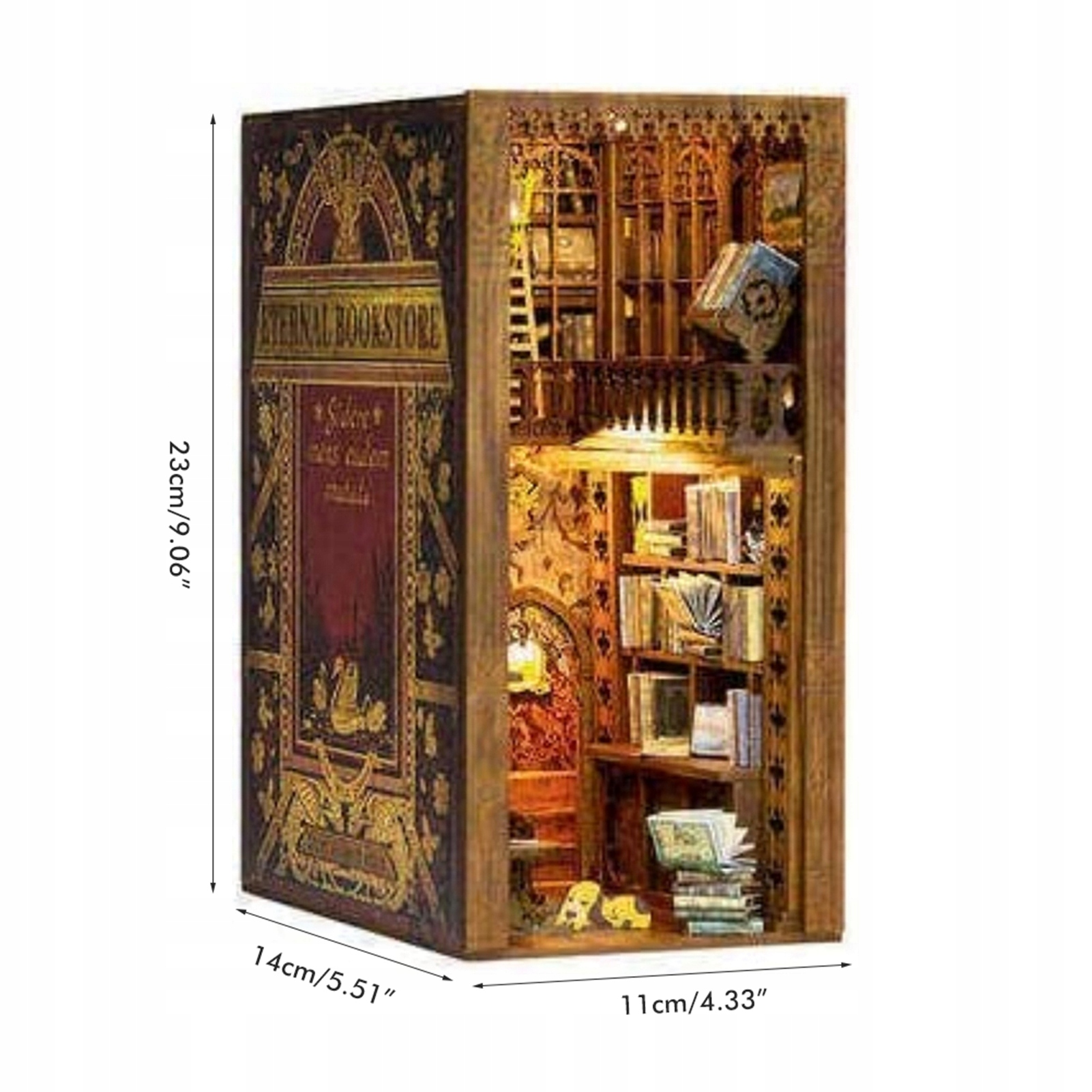 DIY Book Nook Kit 3D Wooden Book Model Puzzle Tree Stan opakowania oryginalne