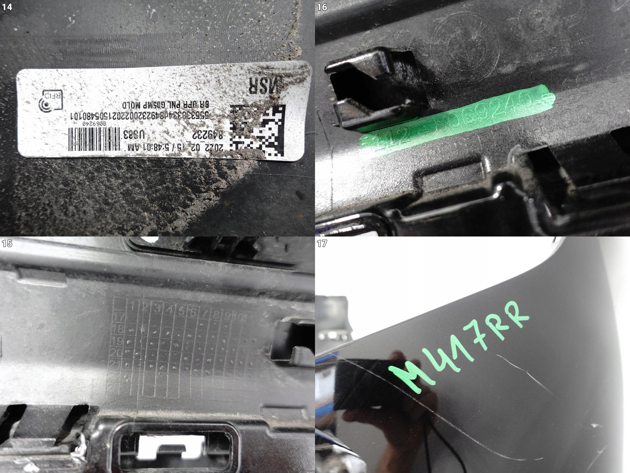 BMW X5 G05 m-packet MSP 18- nárazník SPOILER záď (6xPDC)