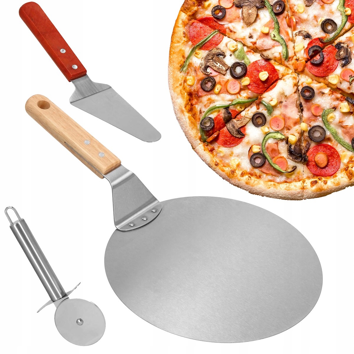 

Zestaw Do Pizzy Chleba Nóż Radełko Łopata Łopatka
