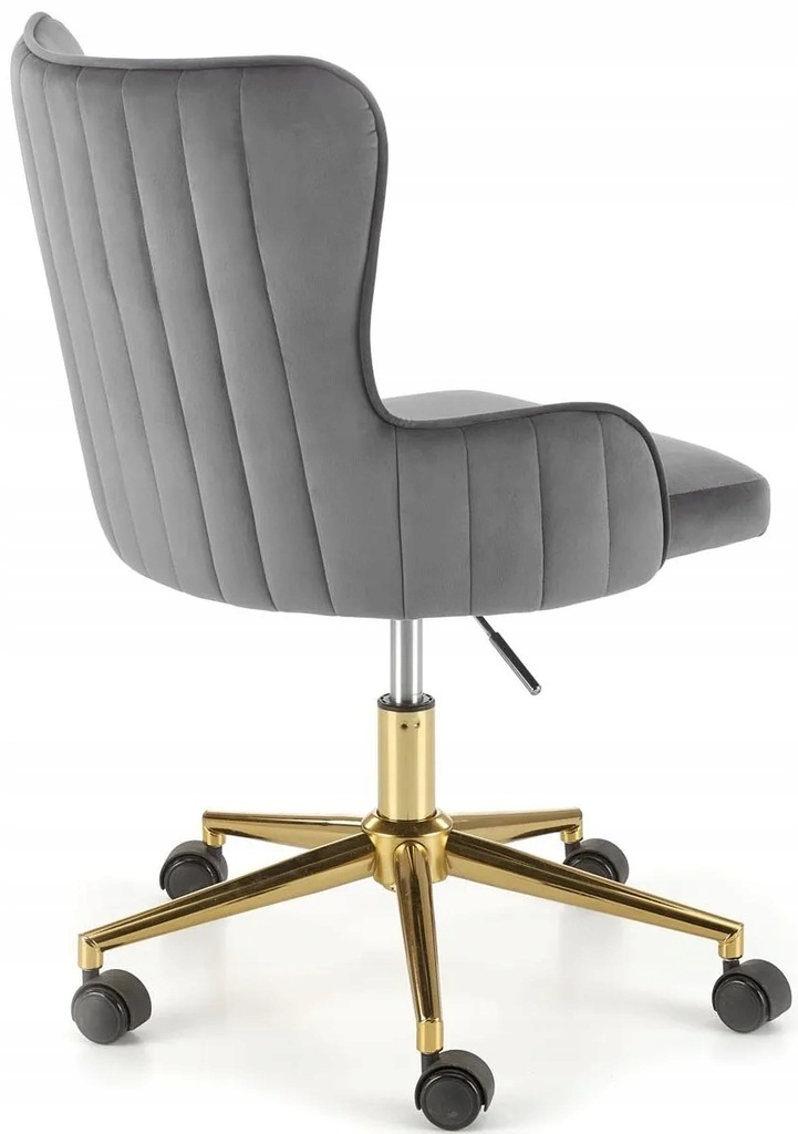 Fotel obrotowy Timoteo biurowy popiel-złoty