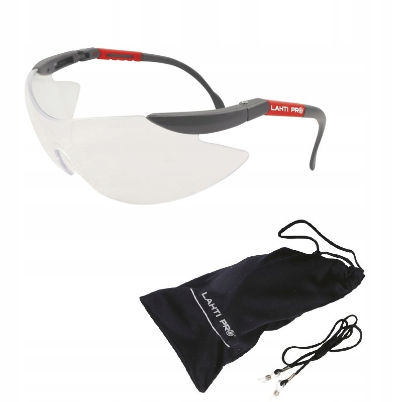 OKULARY OCHRONNE BEZBARWNE + ETUI F1 LAHTIPRO Typ przeciwodpryskowe