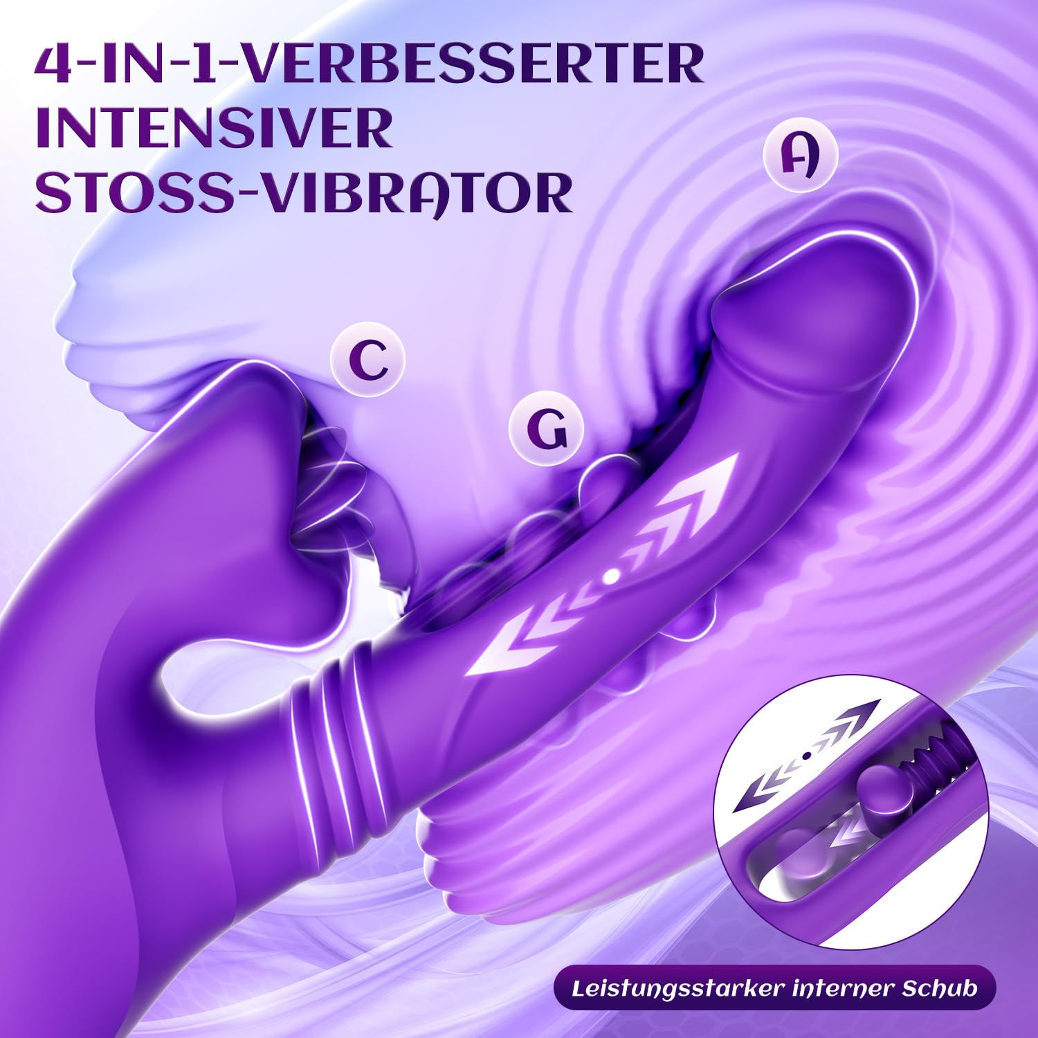 DILDO VIBRATOR Dla Kobiet Z Funkcją Wibracji i Stymulacji G Punktu — miniatura 4