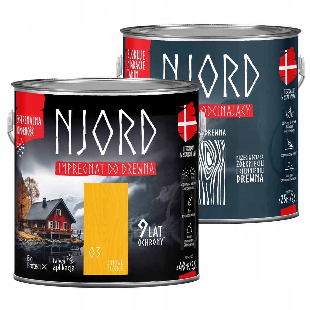 Njord Ochranný Impregnát Na Dřevo 2,5 L Zimní Slunce Njord Grunt 2,5 L