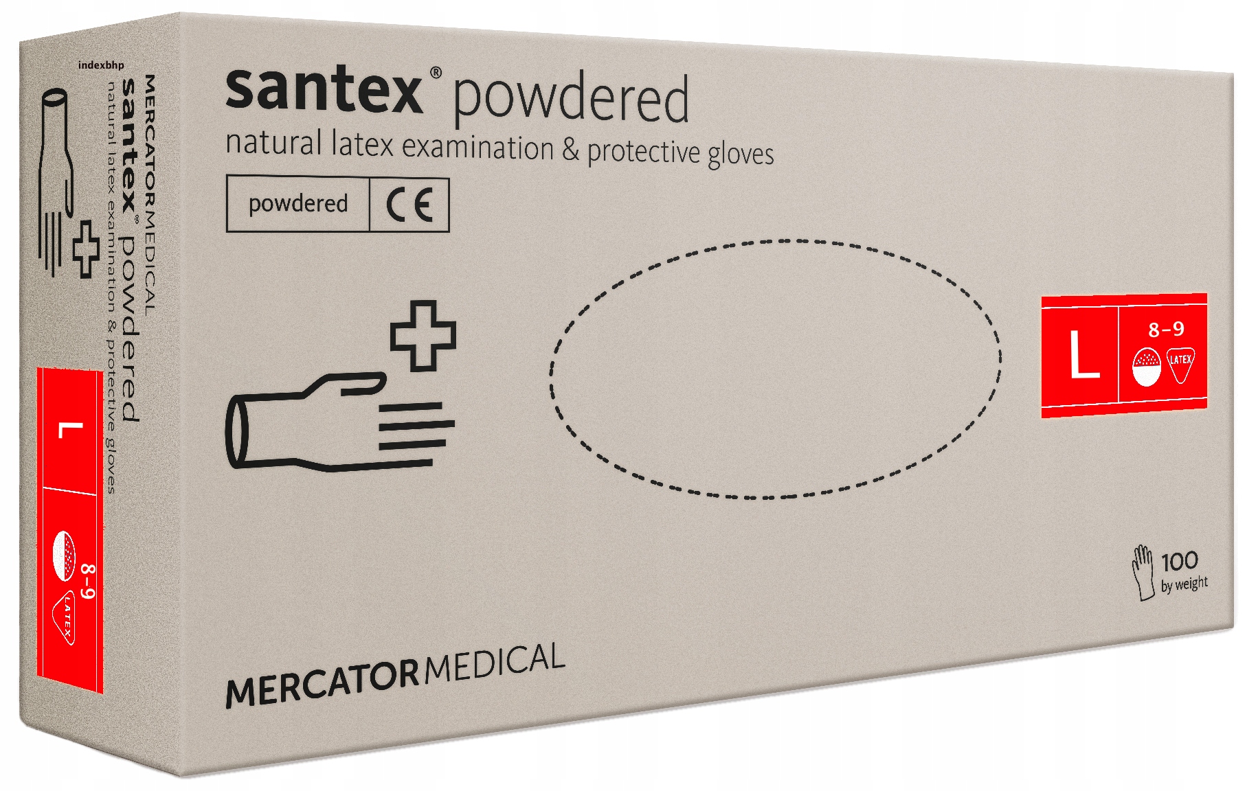 

Rękawice Rękawiczki Lateksowe Pudrowane 100 szt L