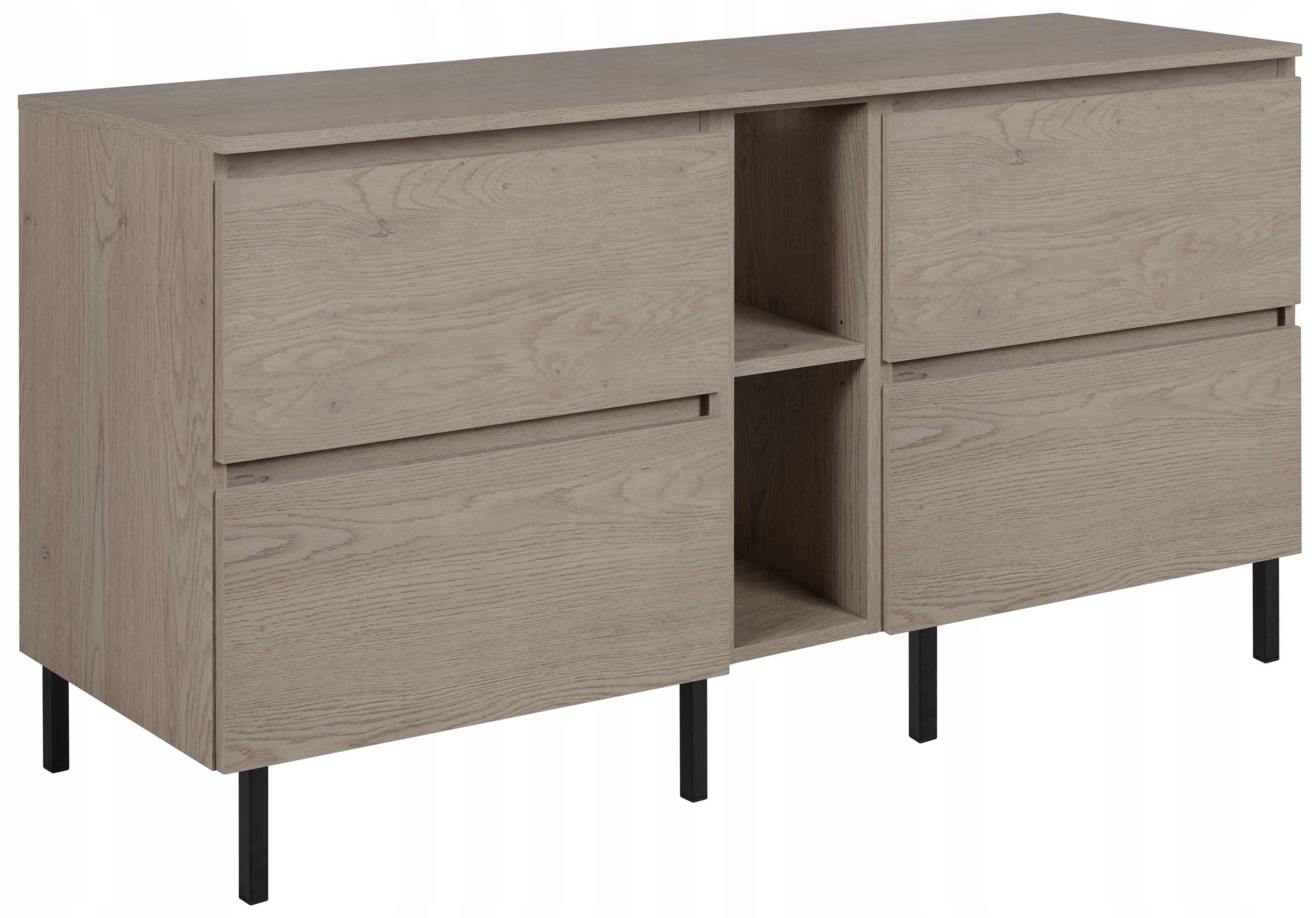 koupelnová skříňka pod umyvadlo 140 cm Regál Dub Blat Nohy Kov