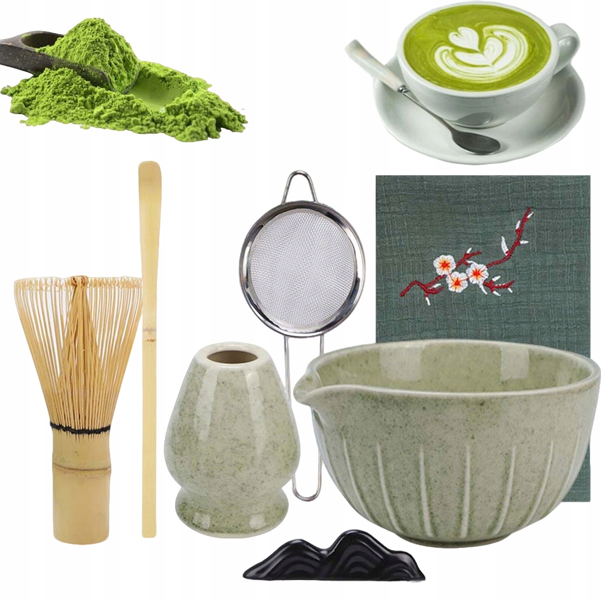 Dárková Sada Na Čaj Matcha Metlička Lžička