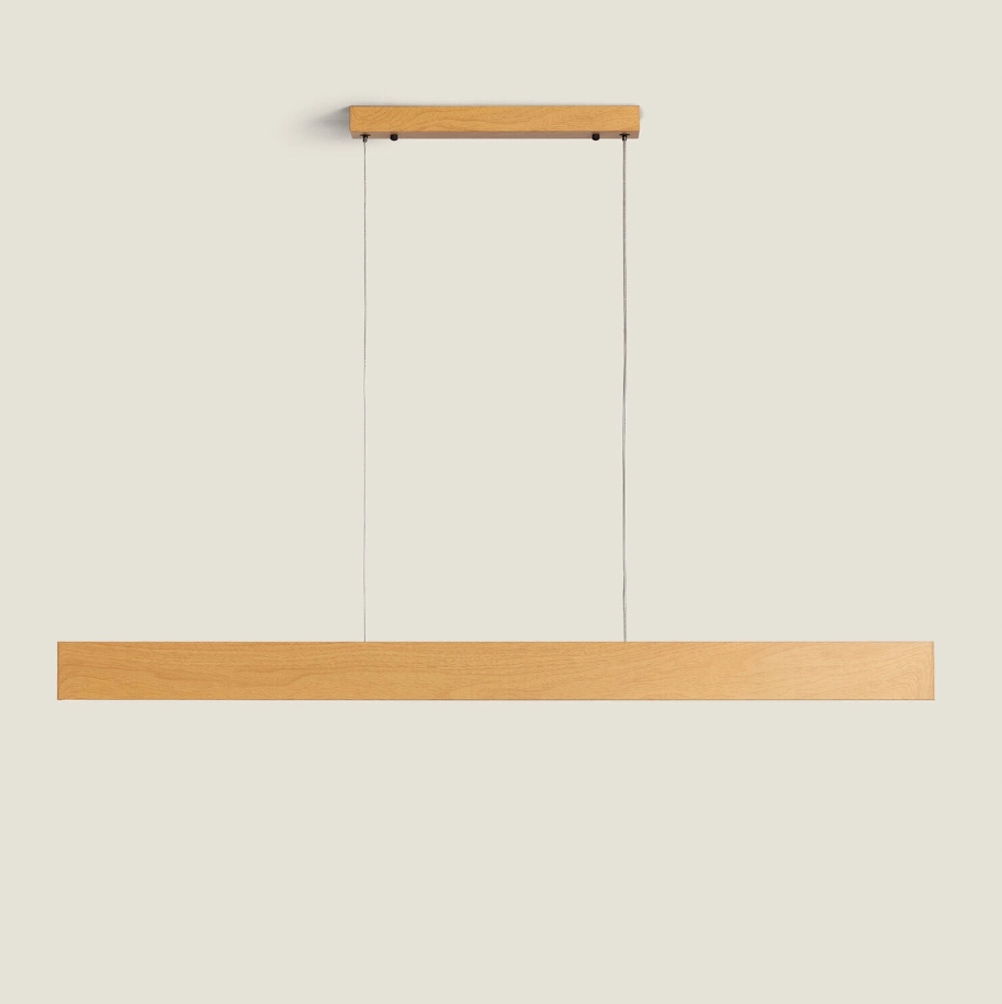 Závěsná Led lampa Exclusive odstín dřeva 30W Cct 3 Barvy 120 cm