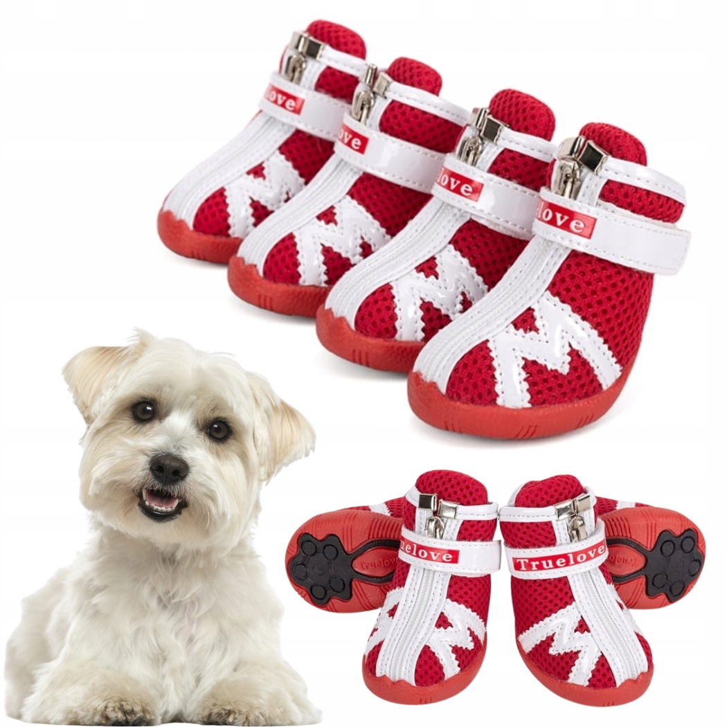 Levně Boty Pro Malé Psy Ochranné Lehké Truelove Protection S-3 3,5CM Červené