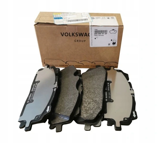 ПЕРЕДНИЕ ТОРМОЗНЫЕ КОЛОДКИ AUDI VW OEM 4M0698151BH