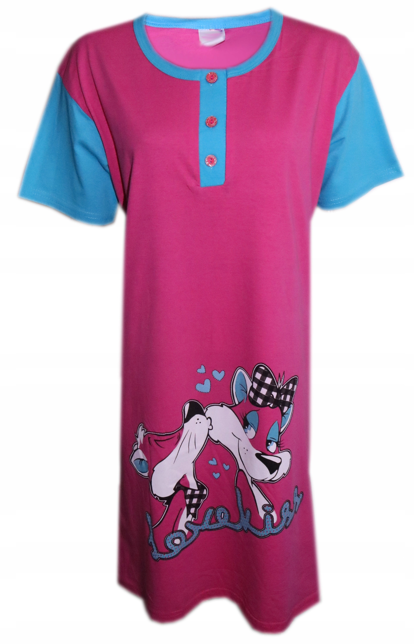 Koszula nocna damska z krótkim rękawem M