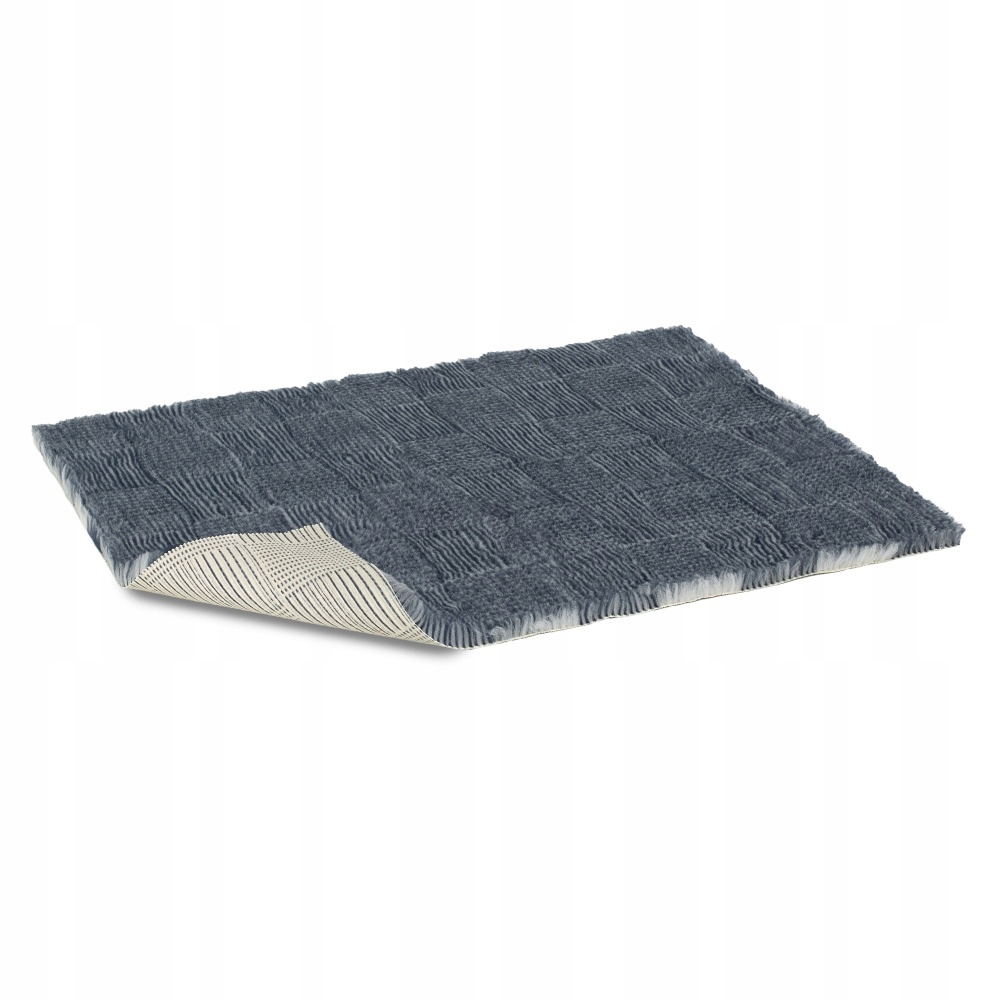 Vetbed protiskluz Drybed modrošedý skládaný vzor 100 x 75 cm, vlas 30 mm