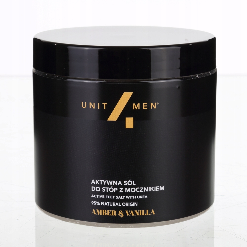 Akce! Aktivní sůl na nohy s ureou Unit4Men Amber&Vanilla 700 g