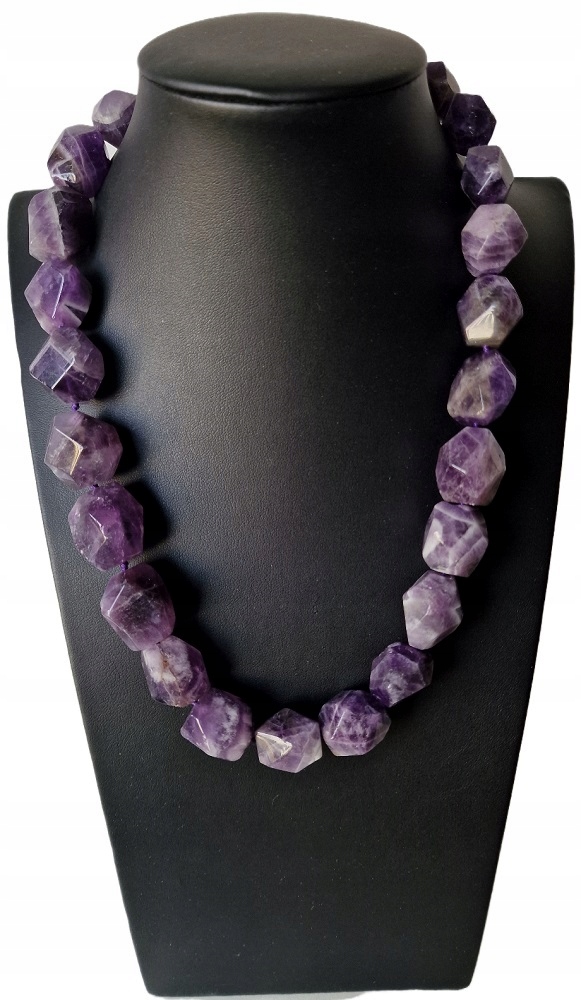 Přírodní Ametystový Náhrdelník Spirituální Sahasrara Kameny Zenové Střízlivosti