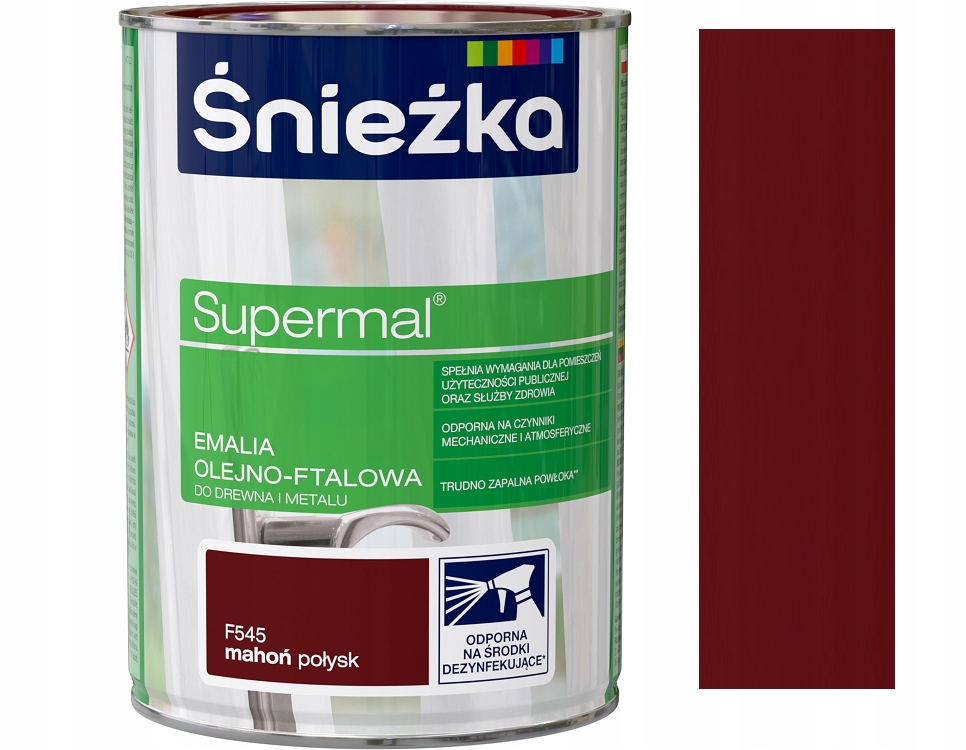 

Śnieżka Emalia Olejno-ftalowa 0.8L Mahoń F545