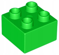 

Lego Duplo 3437 Klocek 2X2 zielony jasny Nowy (6g)