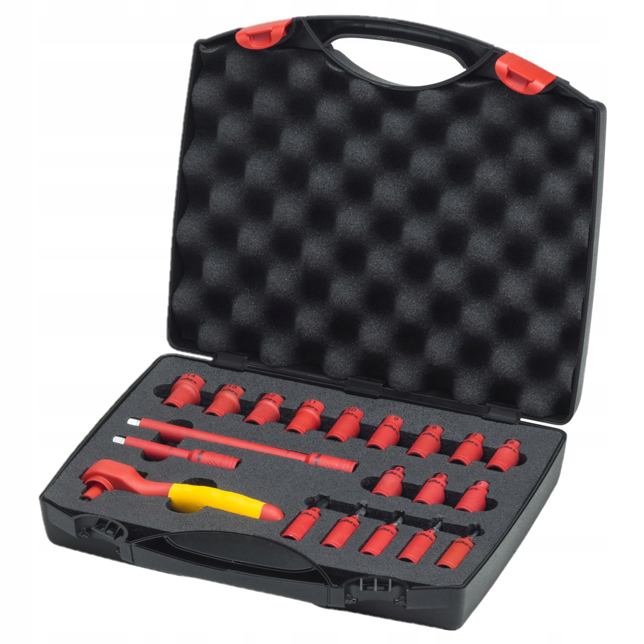 Wiha 43025 Sada Izolovaných Nástrojov 1/4" S Račňou 21 Ks 1000V