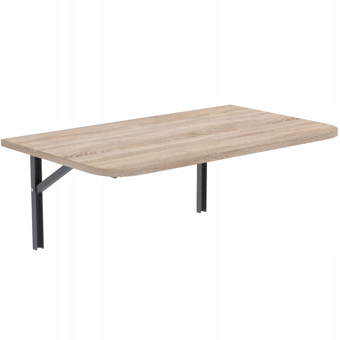 STÓŁ SKŁADANY STOLIK BLAT ROZKŁADANY 60X60 DĄB SONOMA ZAOKRĄGLONY