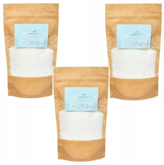 Sada 3 x 1 kg Erythritol Erytritol sladidlo 0 kalorií přírodní sladidlo Bakamo