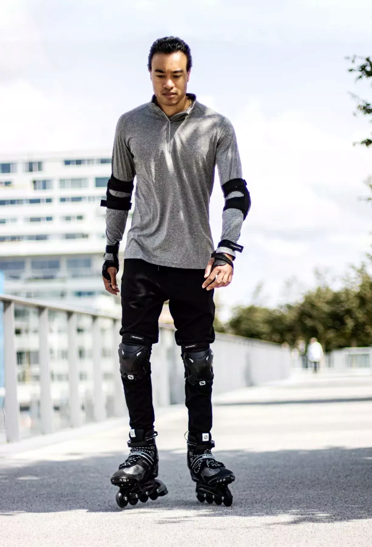 ZESTAW OCHRANIACZE NA ROLKI ROWER KOLANA ŁOKCIE DLA DOROSŁYCH NIJDAM 3W1 S Marka Nijdam