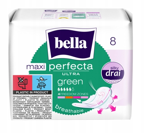 

Podpaski Bella Perfecta Ultra Maxi Green 8 szt.