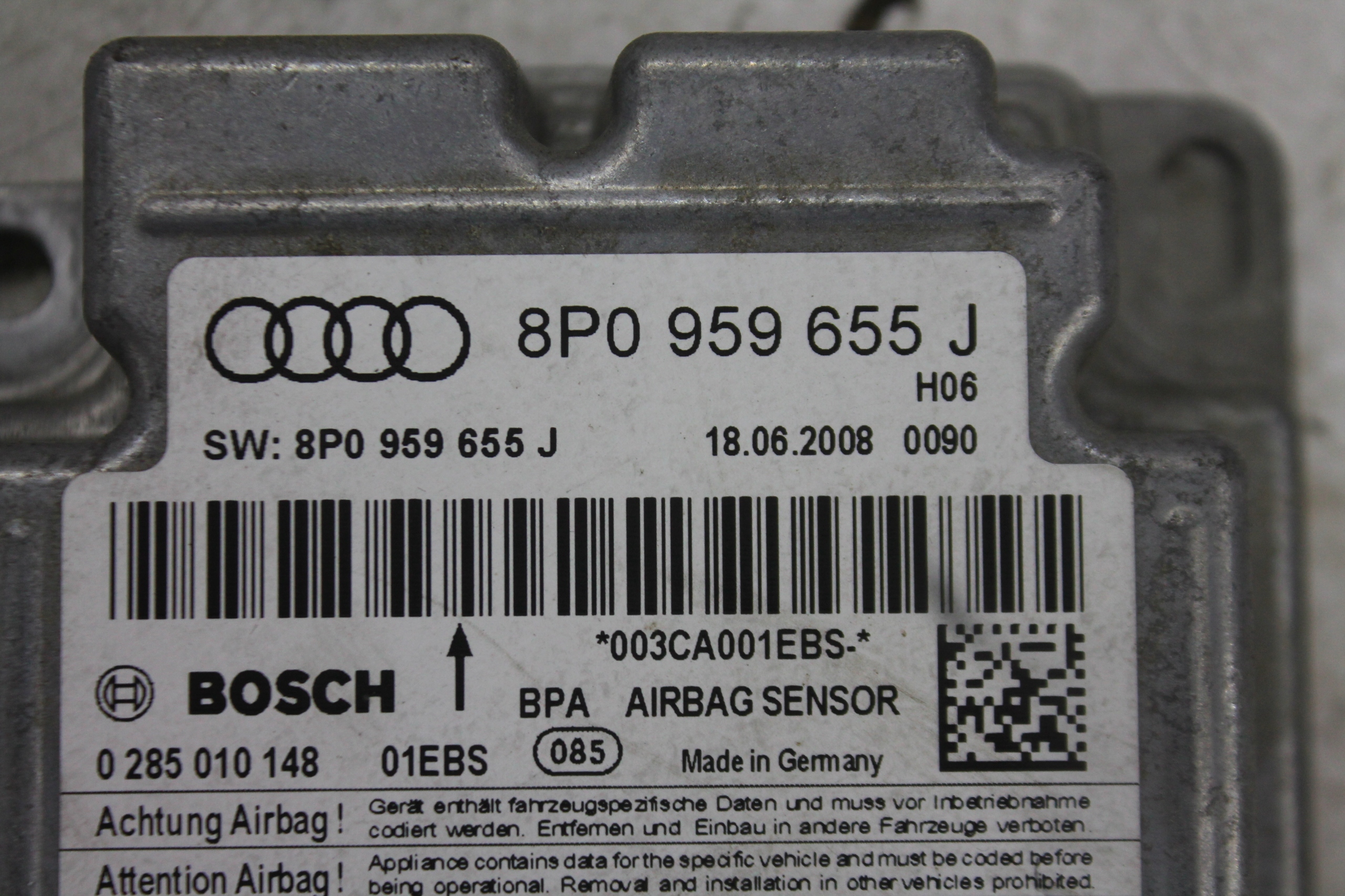 modulo SENSOR airbag 8P0959655J AUDI A3 8P LIFT 5-D 08-13