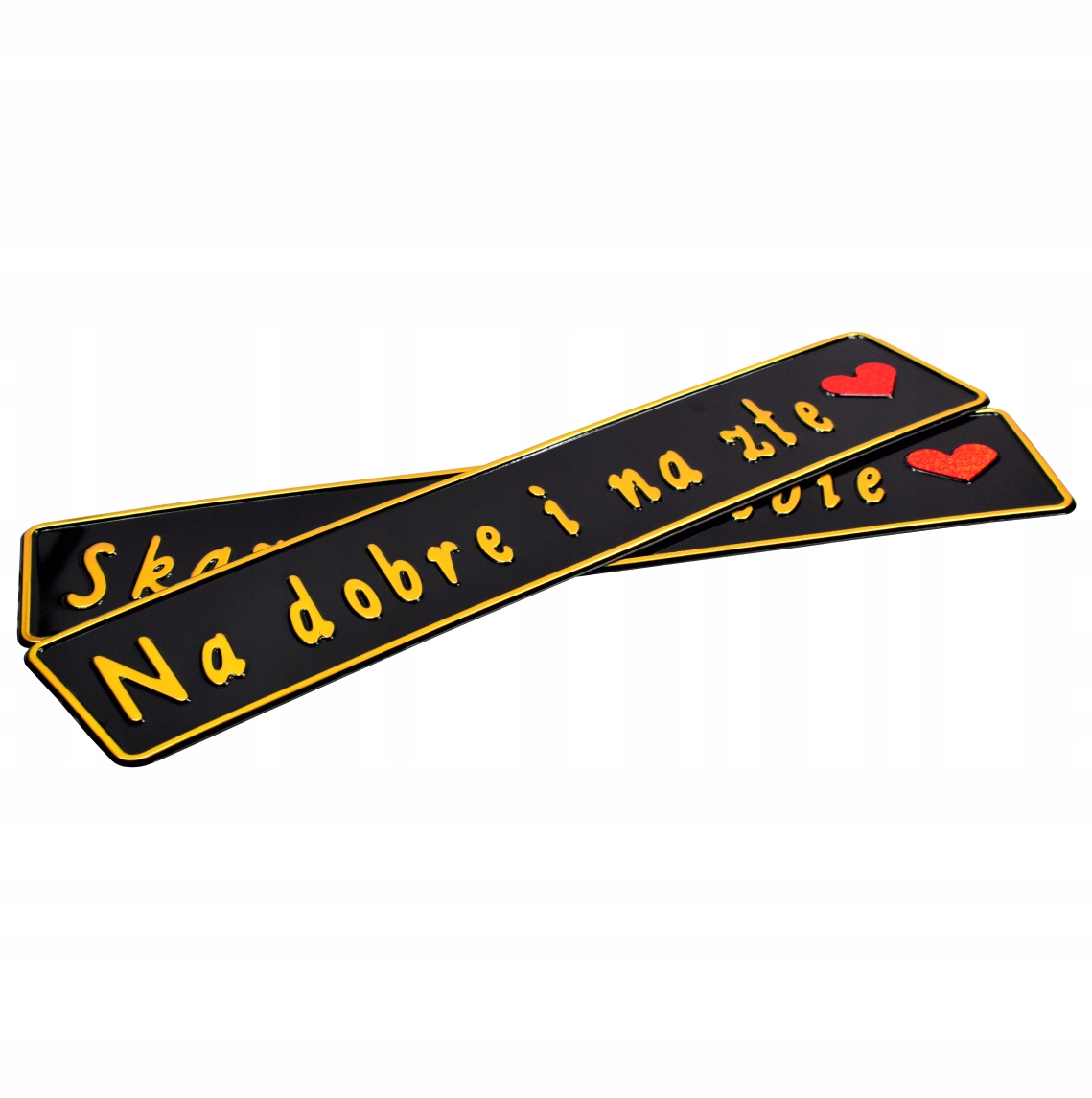 

2 sztuki tablic ślubnych tłoczone aluminiowe