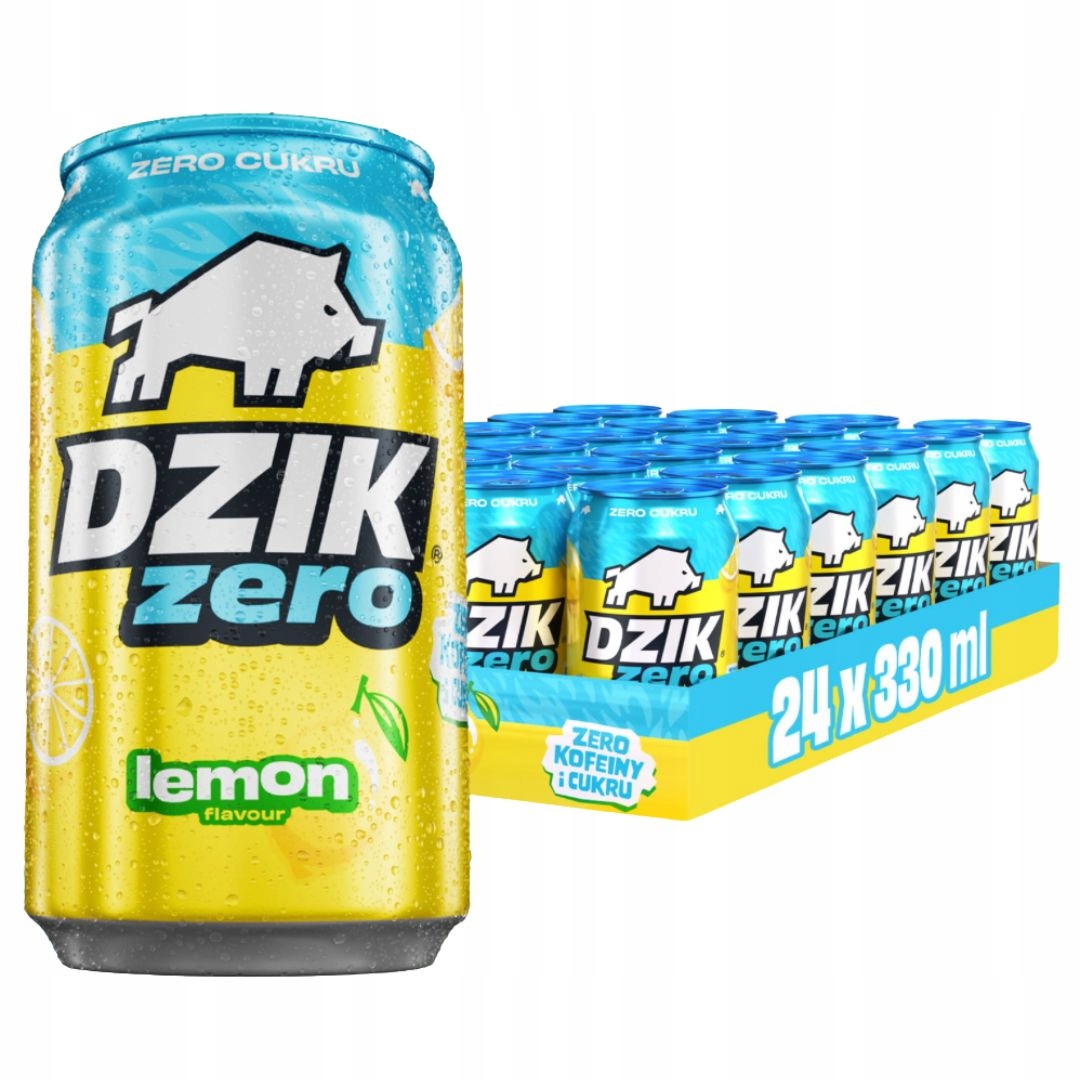 Wk Dzik Energy Zero 330 ml bez kofeiny 0 kalorii lemon cytryna