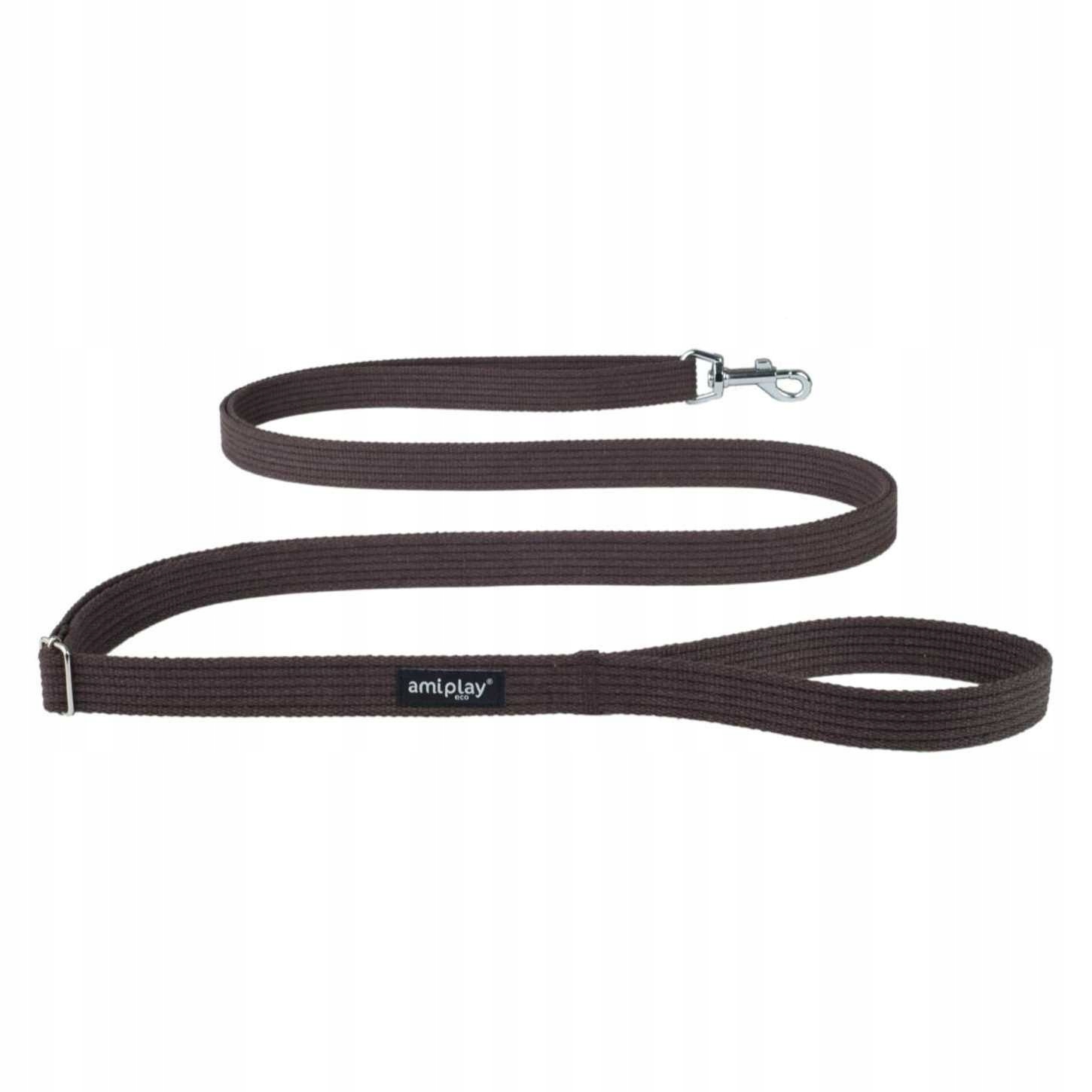 

amiplay Smycz Cotton Easy Fix L 160-300/2,5cm Brąz