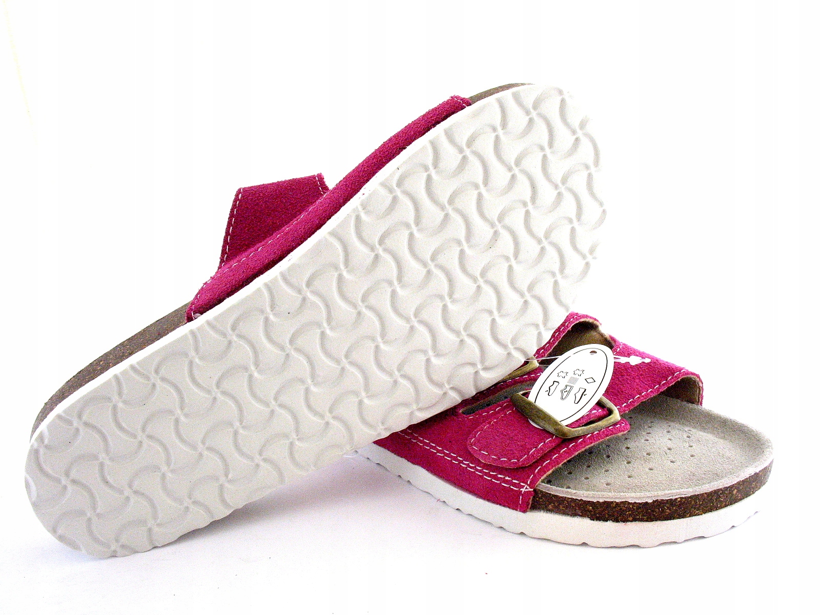 MEDYCZNE klapki DAMSKIE obuwie SKÓRZANE BIO r. 39 Rozmiar 39